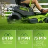 Greenworks Pro Crossover Zero Turn 42-in Lithium Ion Electric Riding Lawn Mower - Image 2